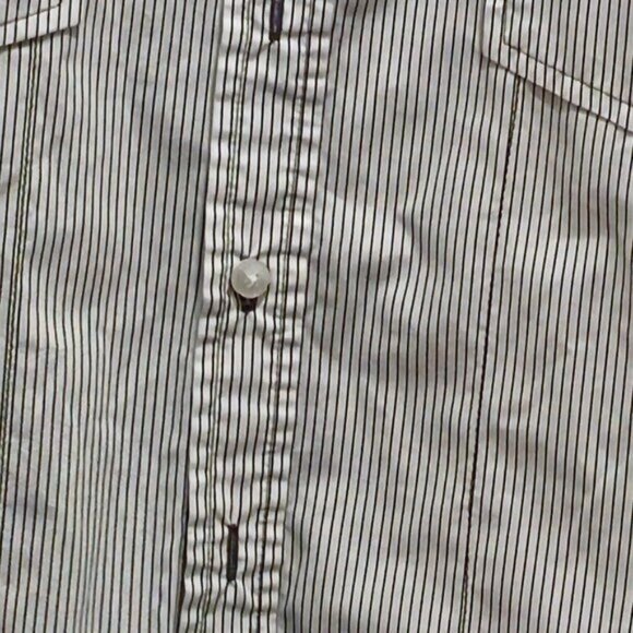 Drill Clothing Co. Women's Striped Shirt L/S Medium Cotton White & Black - Picture 8 of 12